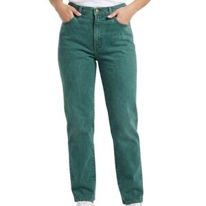 Vintage‎ Express Made in USA Womens Hunter Green Straight Jeans Size 9/10